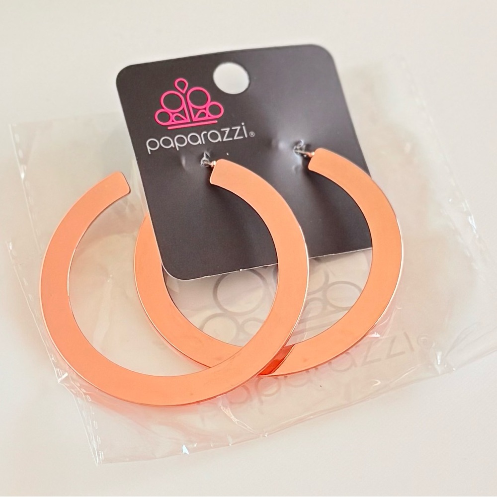 Paparazzi Blush Copper Hoop Earrings